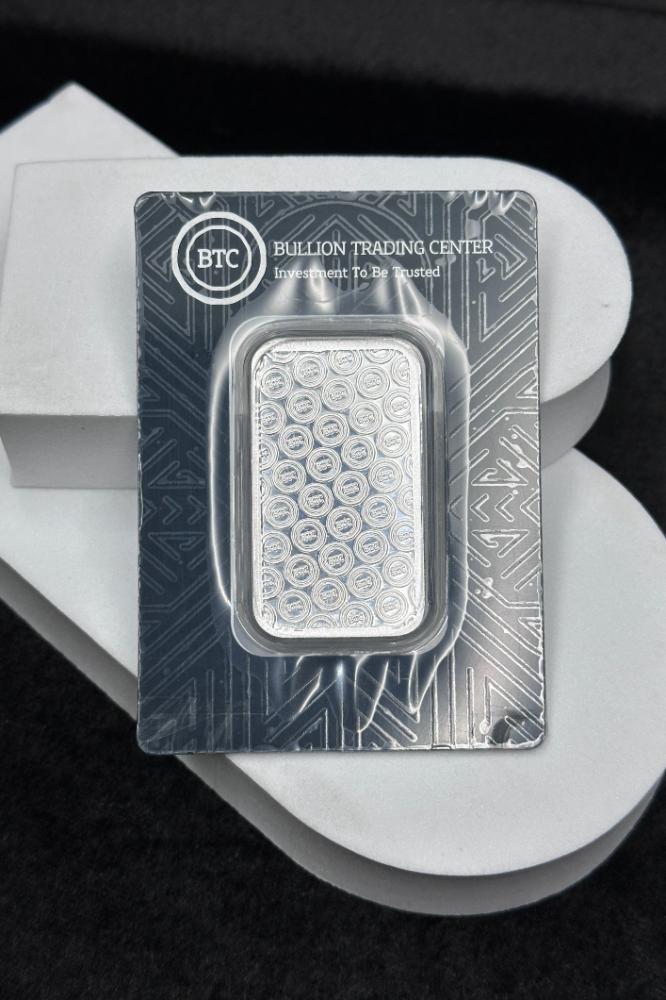 BTC 100 Grams Round Design Silver Bar - FKJGBRSL6944