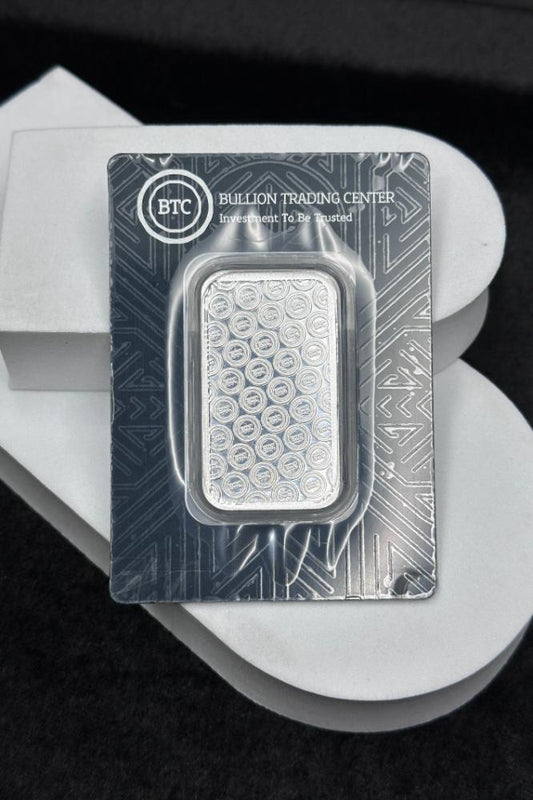 BTC 100 Grams Round Design Silver Bar - FKJGBRSL6944