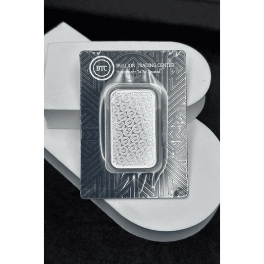 BTC 100 Grams Round Design Silver Bar - FKJGBRSL6944