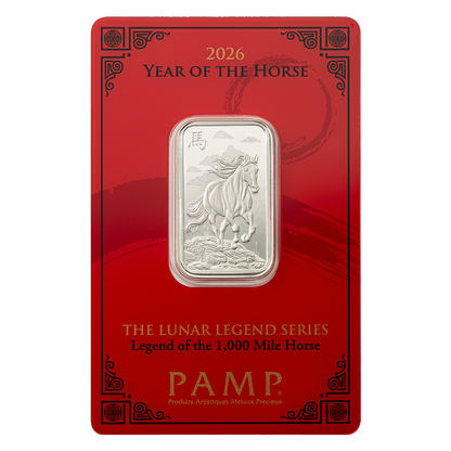 PAMP Lunar Legends 2026 Year of the Horse 10 Grams Silver Bar - FKJGBRSL7062