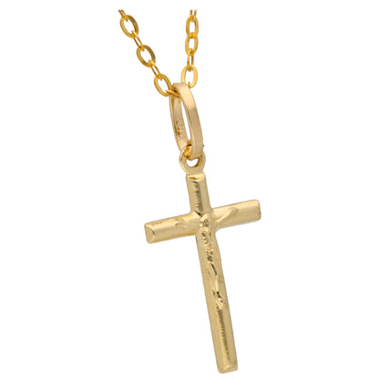 Gold Necklace (Chain with Cross Shaped Pendant) 18KT - FKJNKL18KU6602