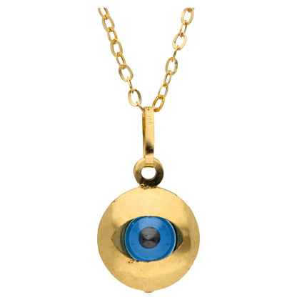 Gold Necklace (Chain with Evil Eye Pendant) 18KT - FKJNKL18KU6603