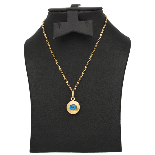 Gold Necklace (Chain with Evil Eye Pendant) 18KT - FKJNKL18KU6603