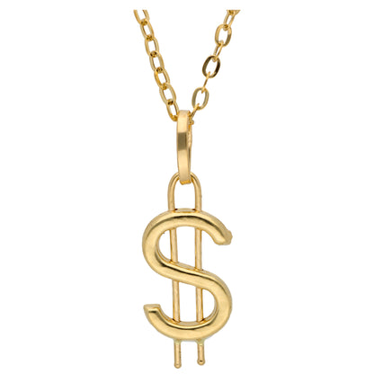 Gold Necklace (Chain with Dollar Shaped Pendant) 18KT - FKJNKL18KU6604