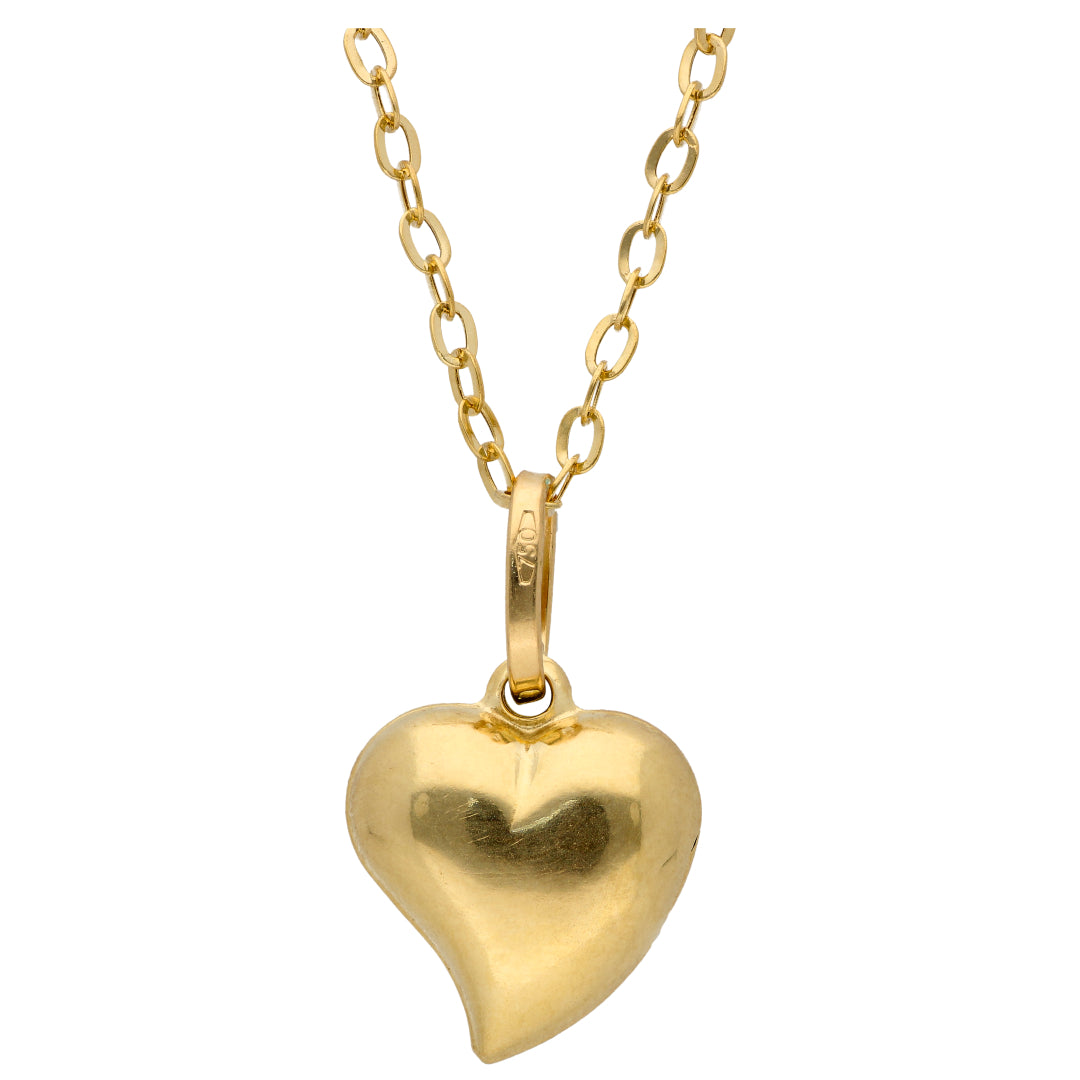 Gold Necklace (Chain with Heart Shaped Pendant) 18KT - FKJNKL18KU6605