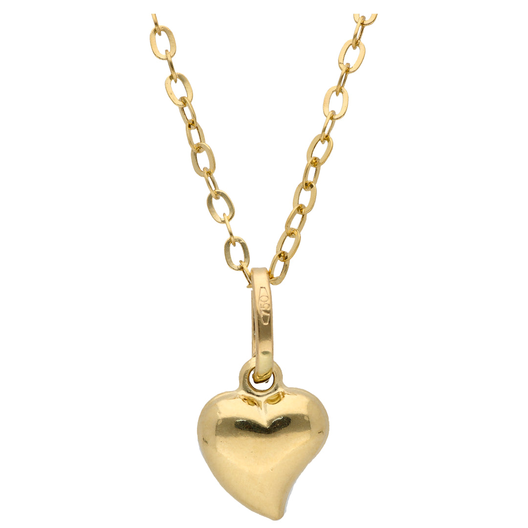 Gold Necklace (Chain with Heart Shaped Pendant) 18KT - FKJNKL18KU6607