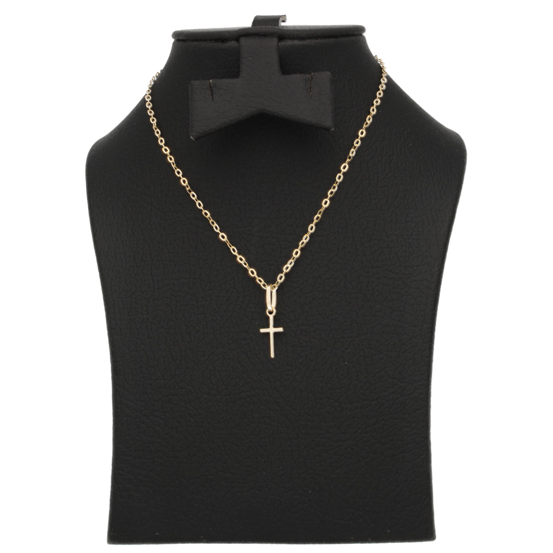 Gold Necklace (Chain with Cross Shaped Pendant) 18KT - FKJNKL18KU6608