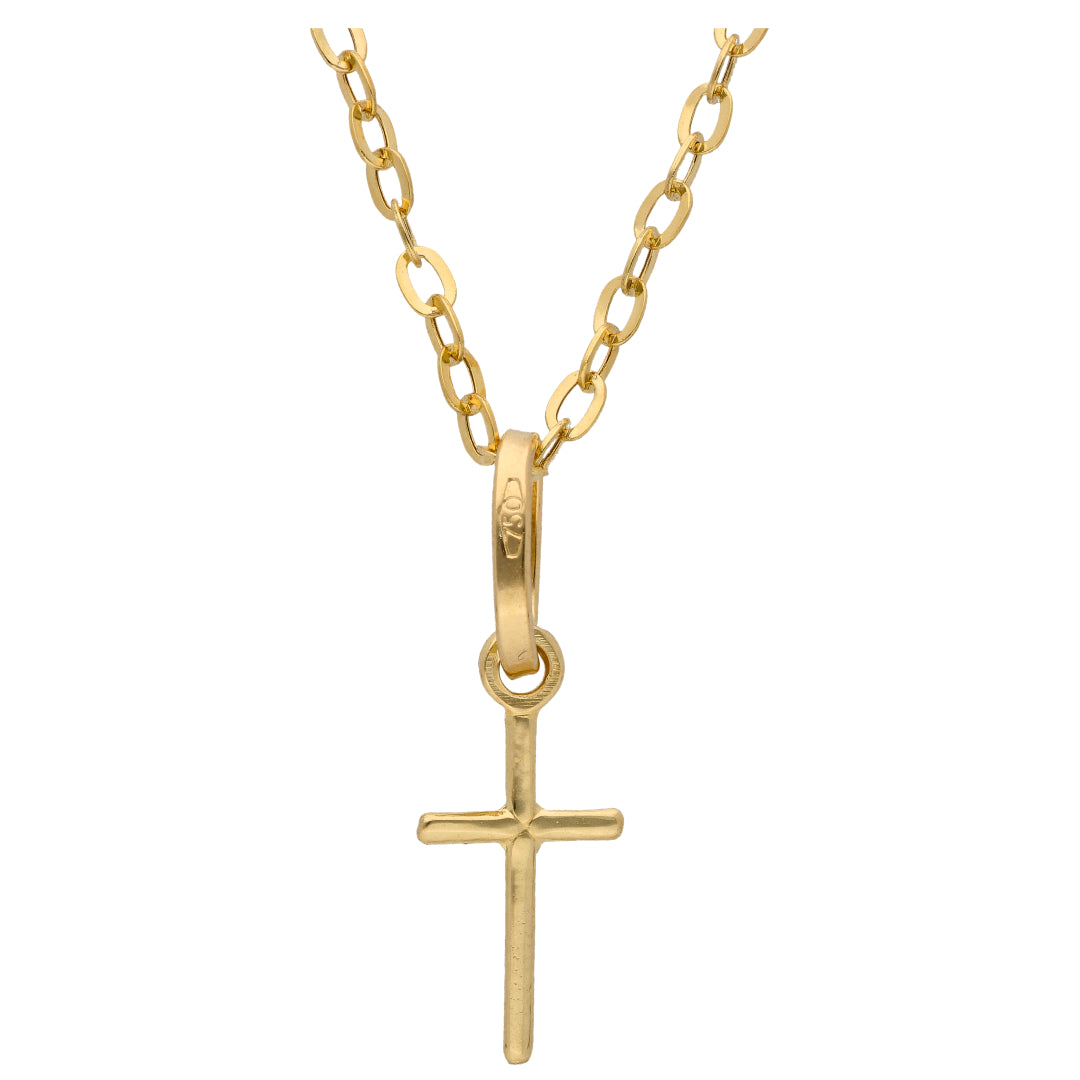 Gold Necklace (Chain with Cross Shaped Pendant) 18KT - FKJNKL18KU6614