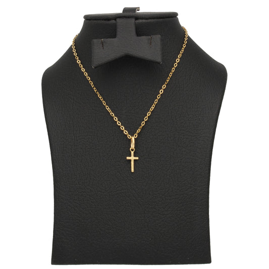 Gold Necklace (Chain with Cross Shaped Pendant) 18KT - FKJNKL18KU6614