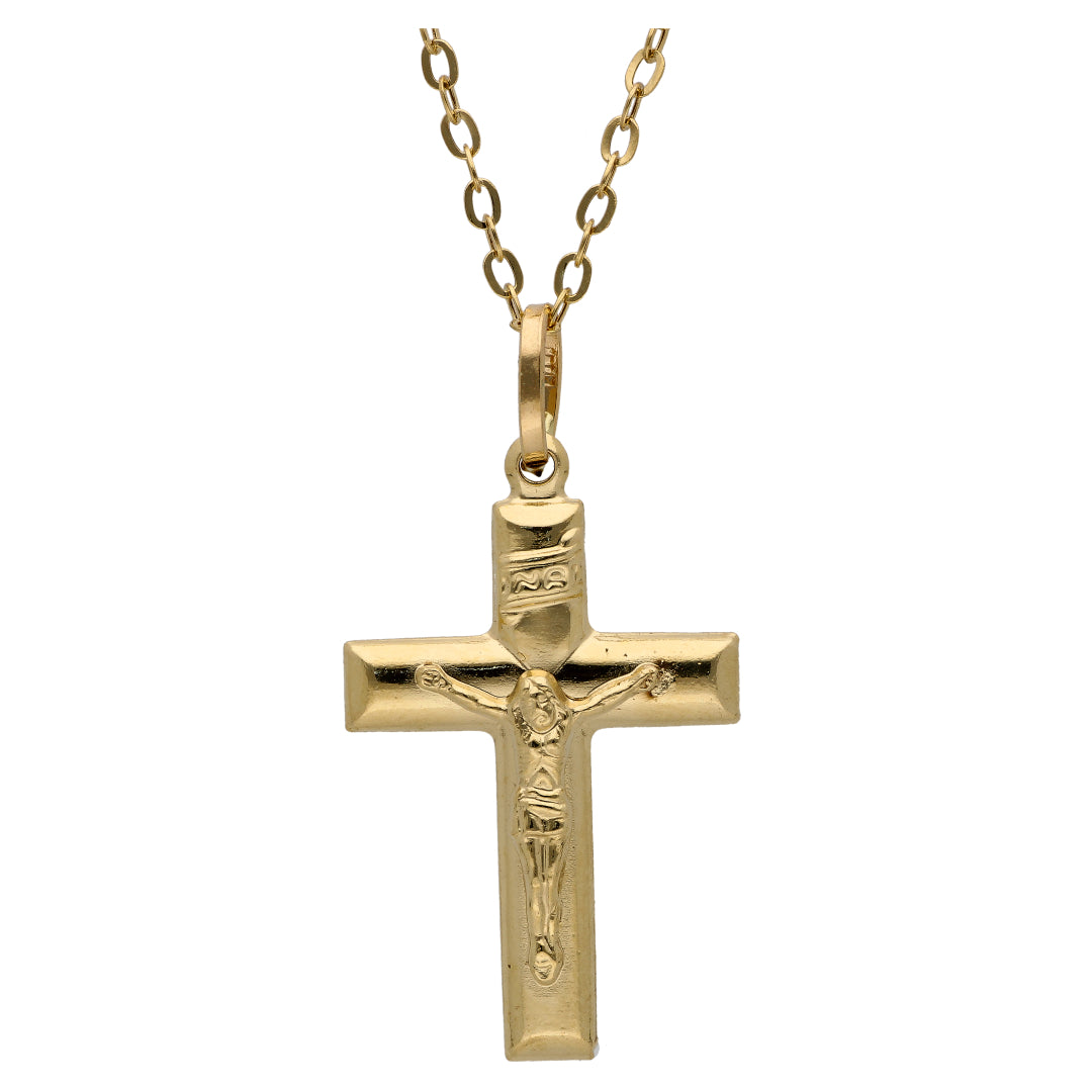 Gold Necklace (Chain with Cross Shaped Pendant) 18KT - FKJNKL18KU6616