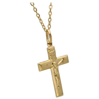 Gold Necklace (Chain with Cross Shaped Pendant) 18KT - FKJNKL18KU6616