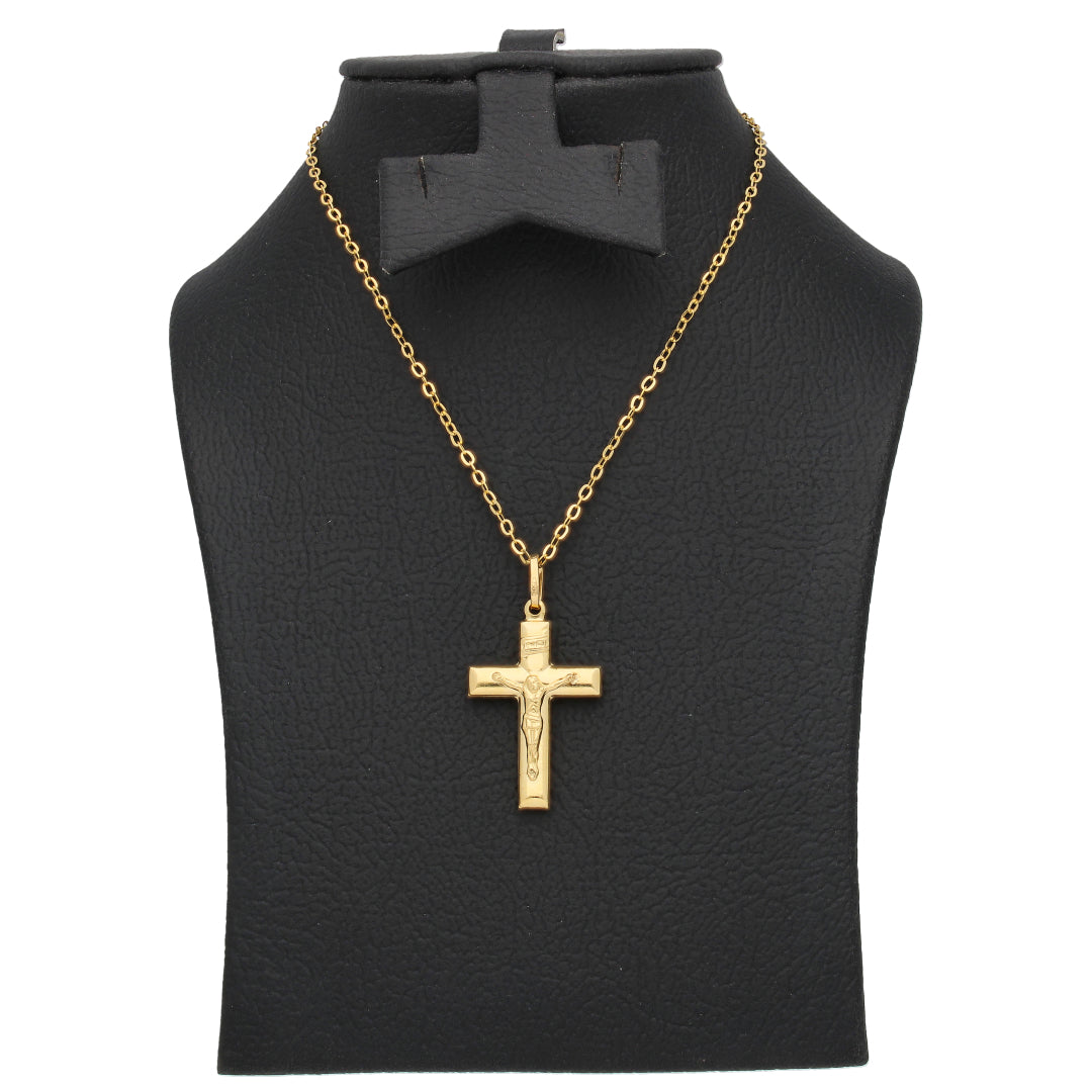 Gold Necklace (Chain with Cross Shaped Pendant) 18KT - FKJNKL18KU6616