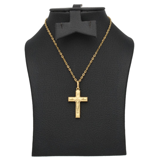 Gold Necklace (Chain with Cross Shaped Pendant) 18KT - FKJNKL18KU6616