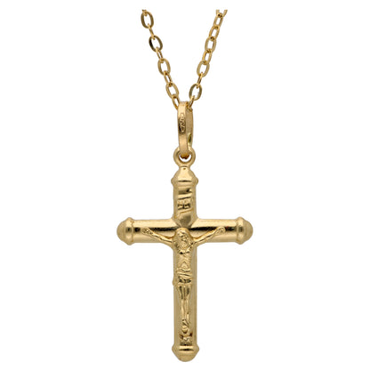 Gold Necklace (Chain with Cross Shaped Pendant) 18KT - FKJNKL18KU6617