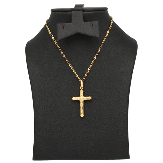 Gold Necklace (Chain with Cross Shaped Pendant) 18KT - FKJNKL18KU6617