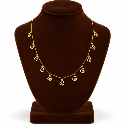 Gold Love Charms Necklace 22KT - FKJNKL22KU6673