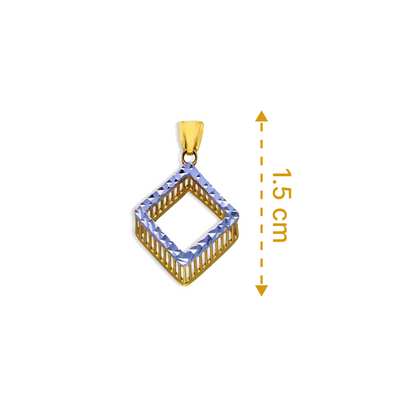 Gold Rhombus Pendant 18KT - FKJPND18KU1070