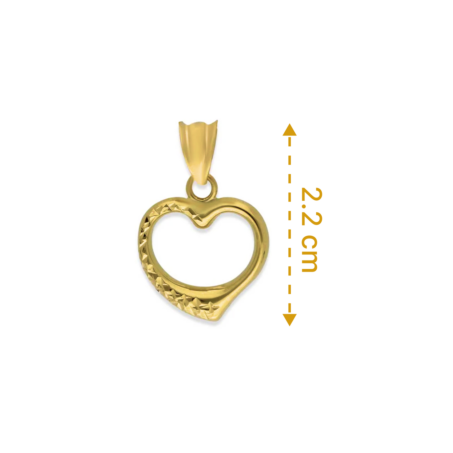 Gold Heart Pendant 18KT - FKJPND18KU1089