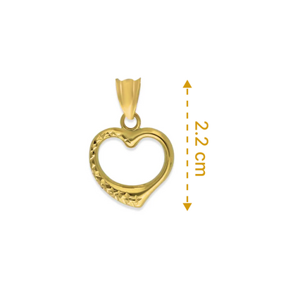 Gold Heart Pendant 18KT - FKJPND18KU1089