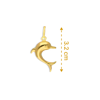 Gold Dolphin Pendant 18KT - FKJPND18KU1102