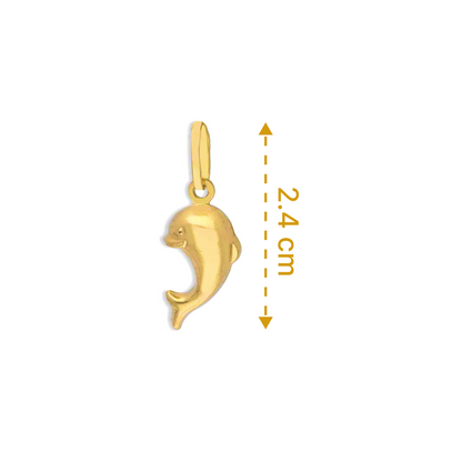 Gold Dolphin Pendant 18KT - FKJPND18KU1120
