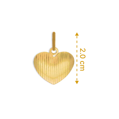 Gold Heart Pendant 18KT - FKJPND18KU1123