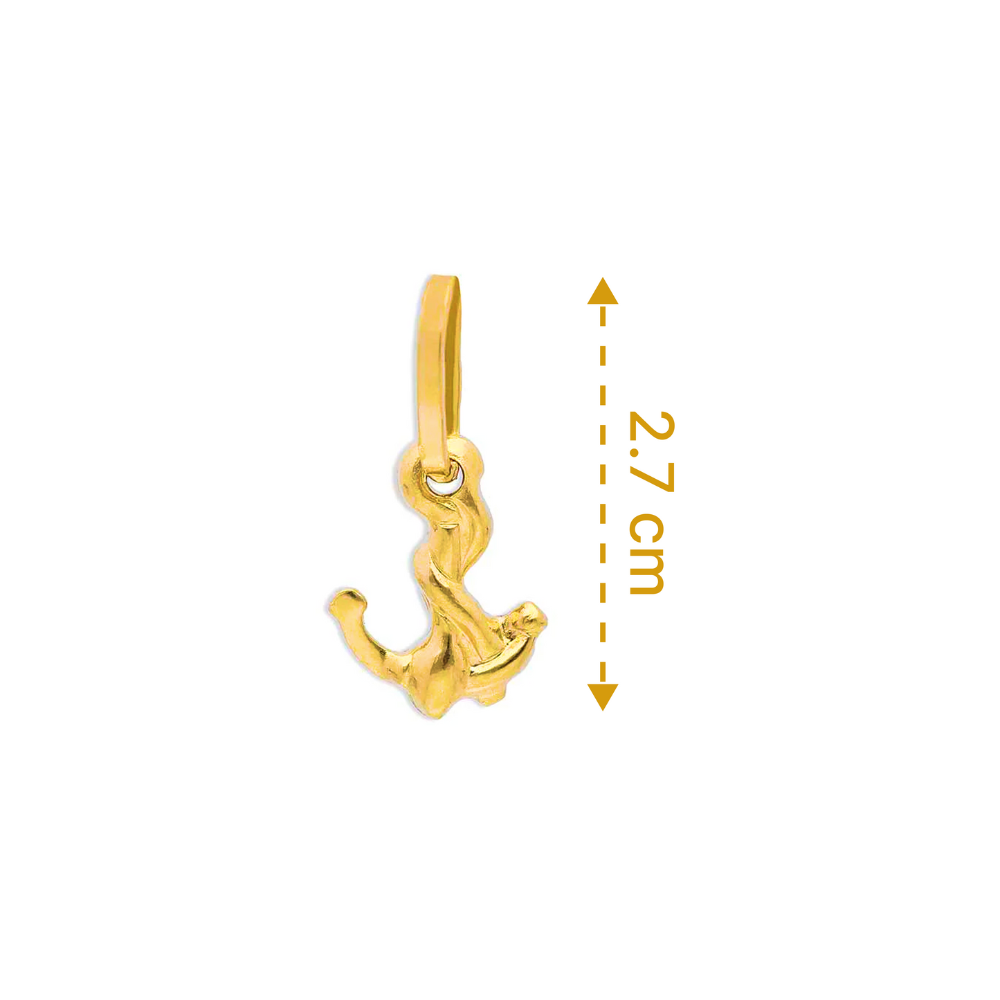 Gold Anchor Pendant 18KT - FKJPND18KU1138