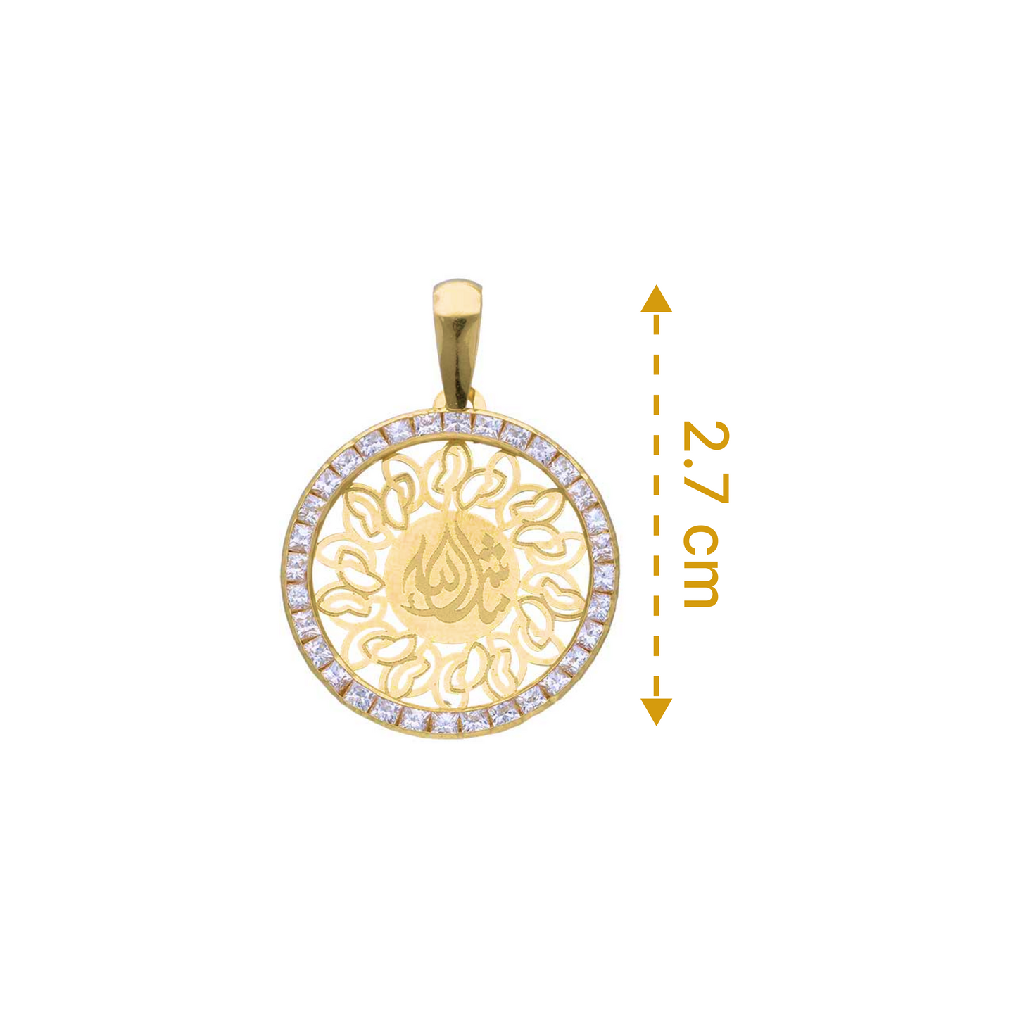 Gold Mashallah Pendant 18KT - FKJPND18KU1145