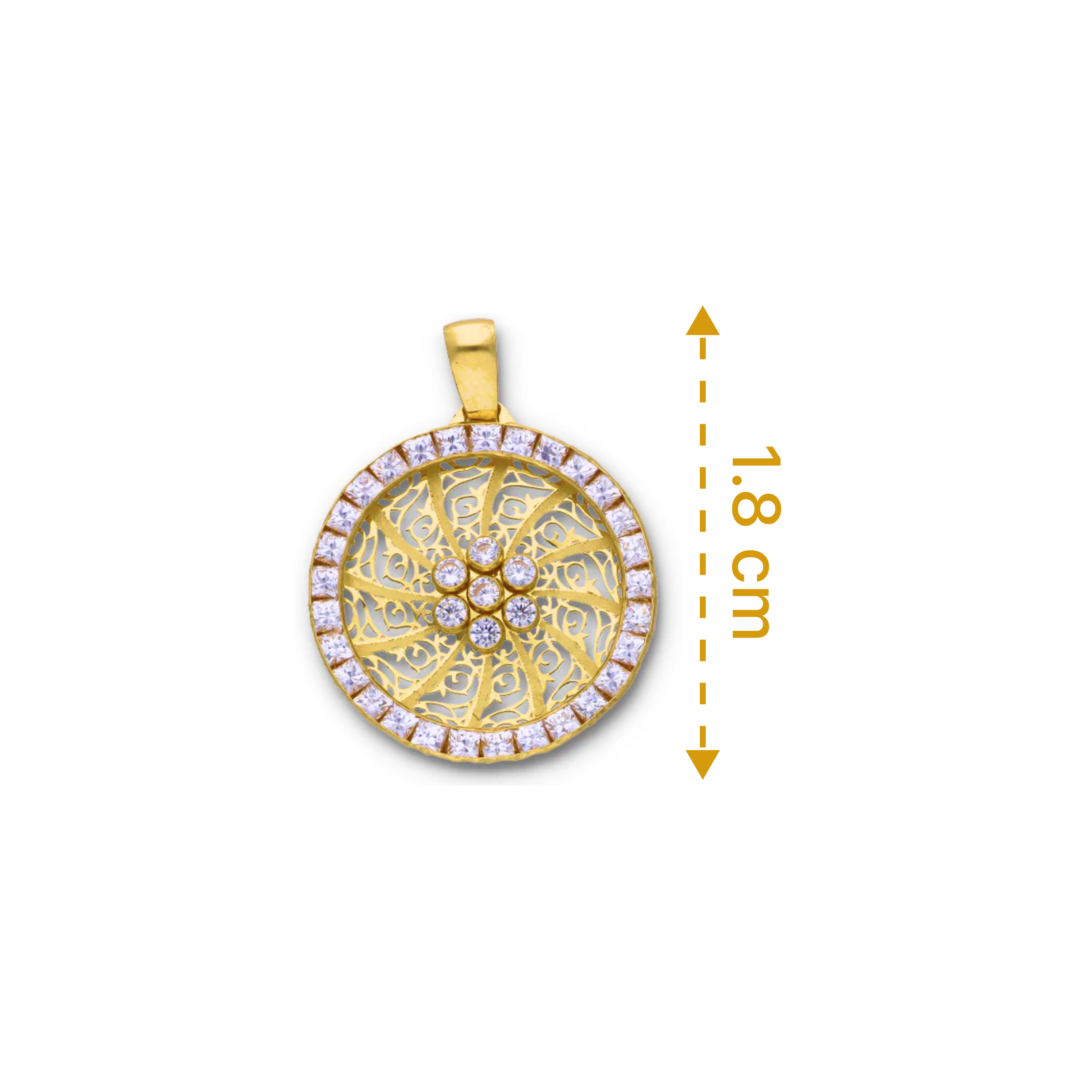 Dual Tone Gold Pendant 18KT - FKJPND18KU6120