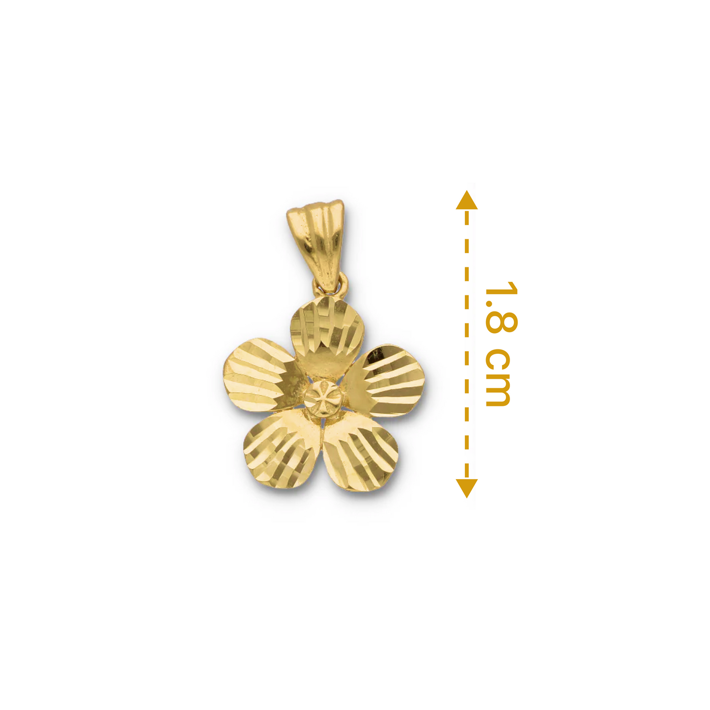Gold Flower Shaped Pendant 18KT - FKJPND18KU6121