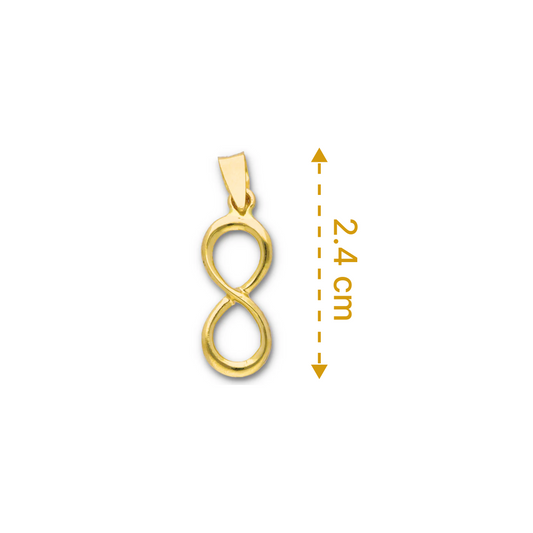 Gold Infinity Shaped Pendant 18KT  - FKJPND18KU6127