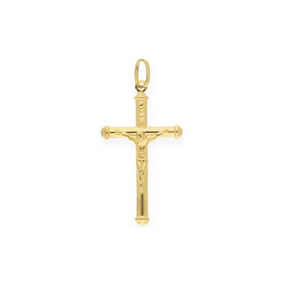 Gold Crucifix Pendant 18KT - FKJPND18KU6142