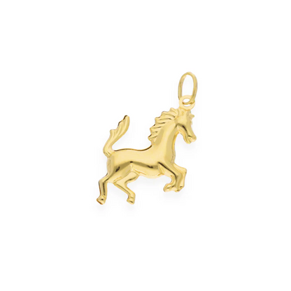 Gold Horse Shaped Pendant 18KT - FKJPND18KU6145