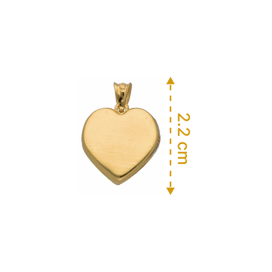 Gold Open Heart Pendant 18KT - FKJPND18KU6287