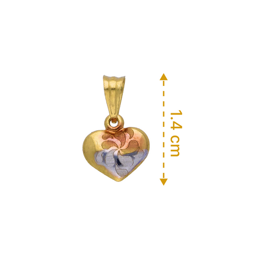 Gold Heart Pendant 18KT - FKJPND18KU6302