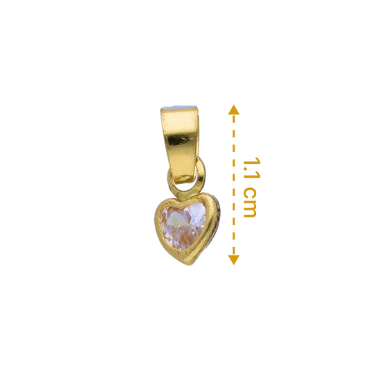 Gold Heart Shaped Pendant 18KT - FKJPND18KU6303