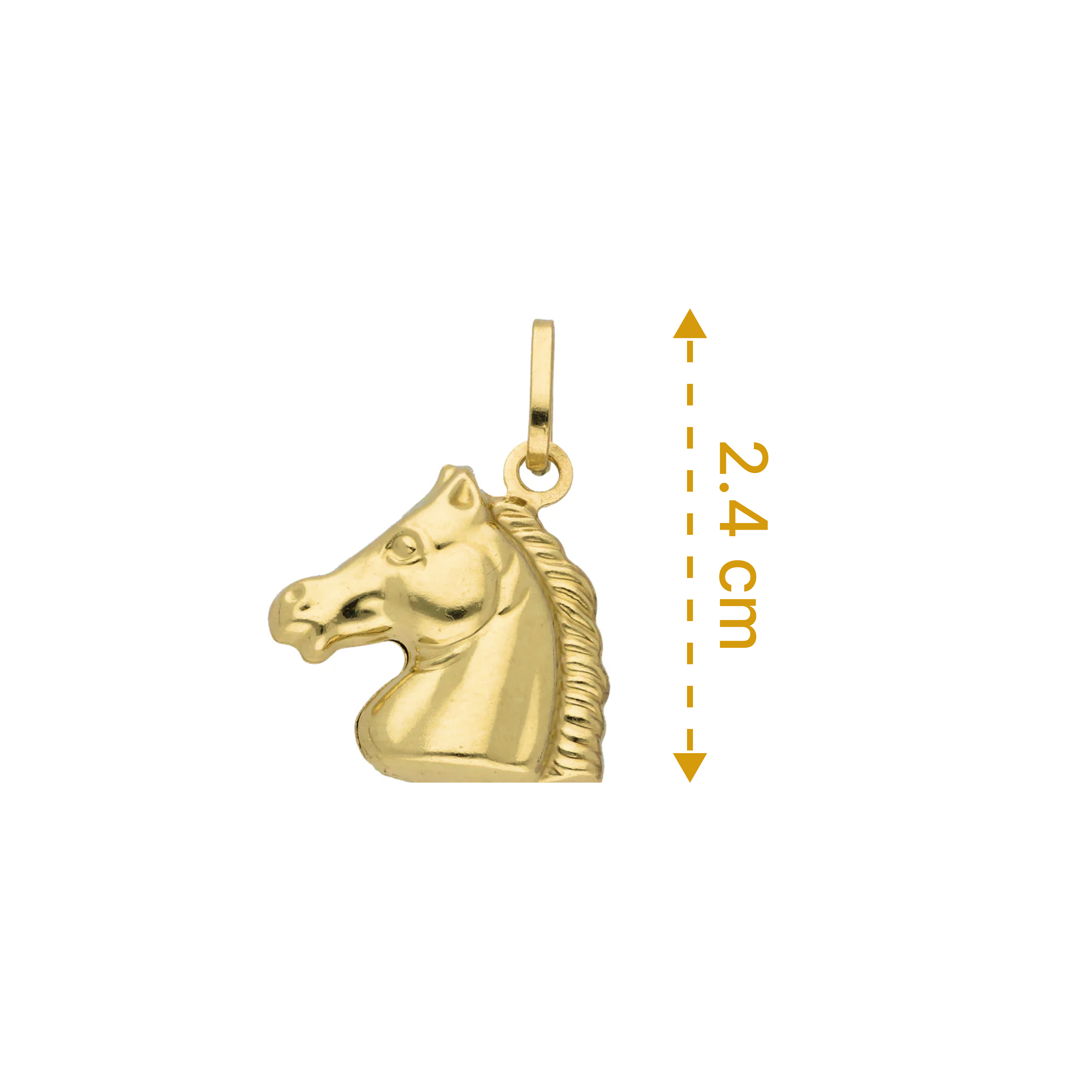 Gold Horse Shaped Pendant 18KT - FKJPND18KU6534