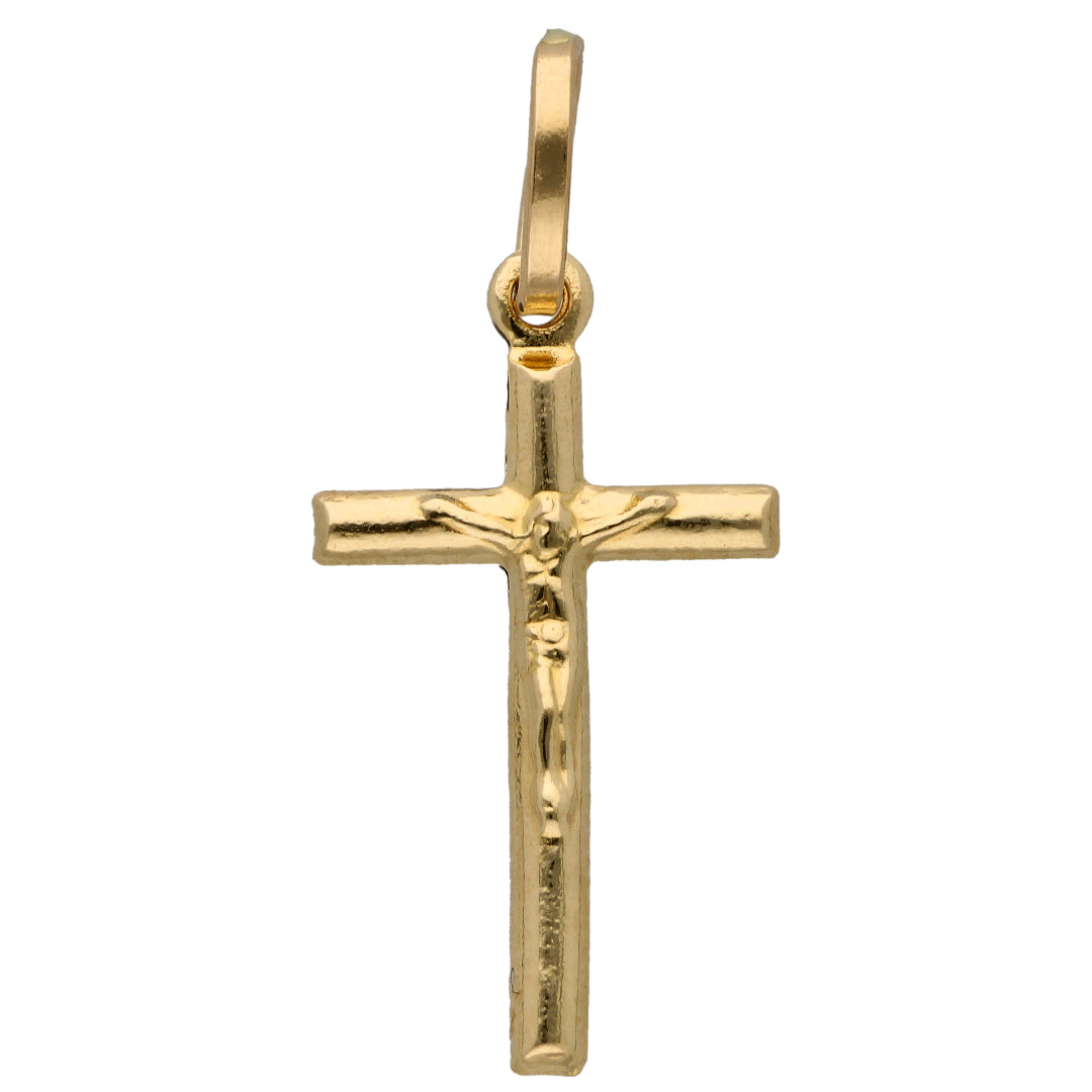 Gold Cross Shaped Pendant 18KT - FKJPND18KU6602