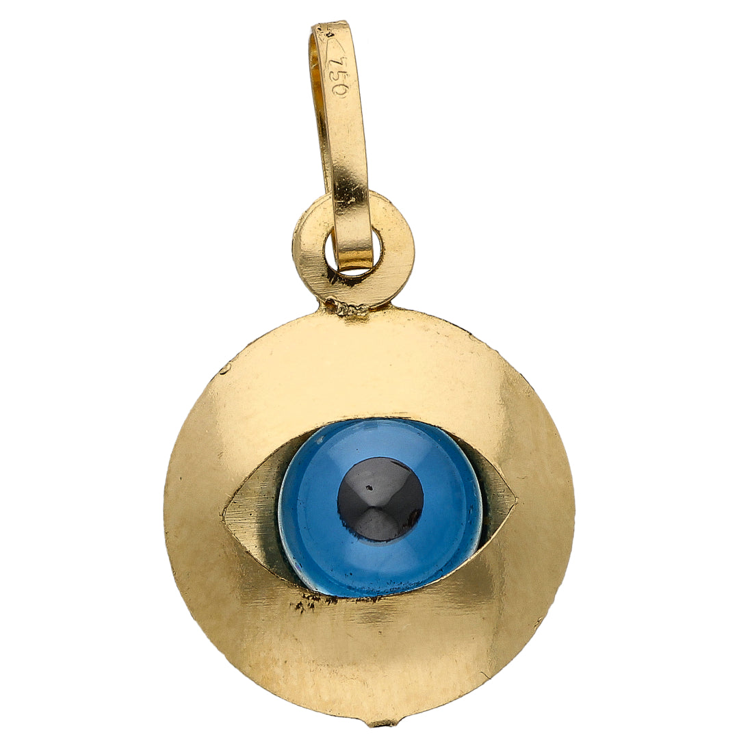 Gold Evil Eye Pendant 18KT - FKJPND18KU6603