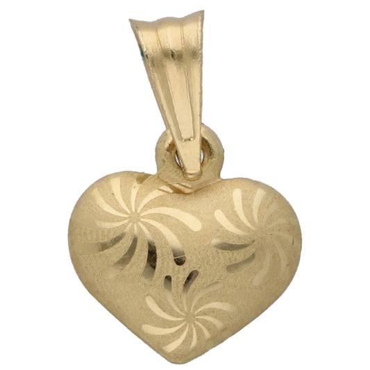 Gold Heart Shaped Pendant 18KT - FKJPND18KU6609