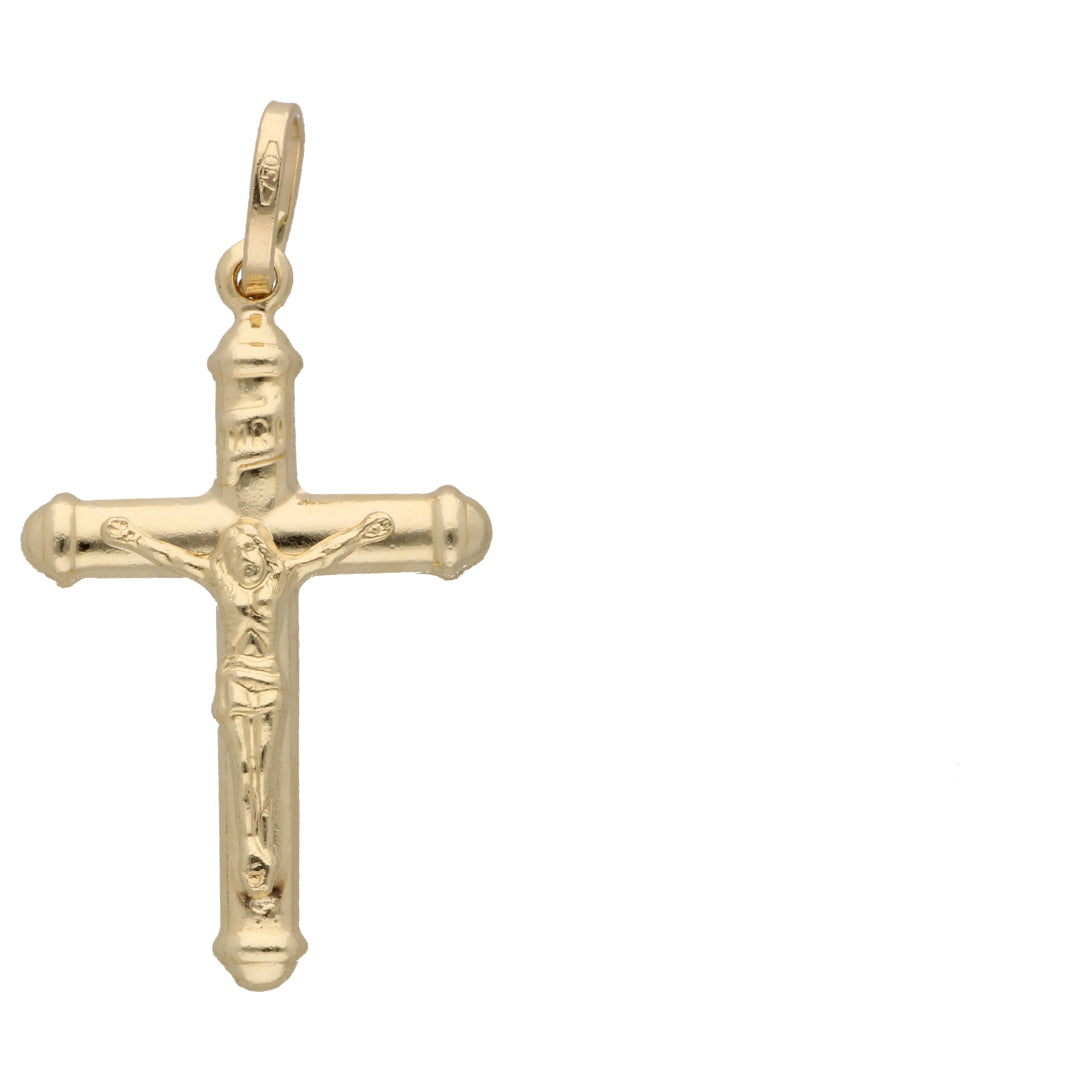 Gold Cross Shaped Pendant 18KT - FKJPND18KU6617