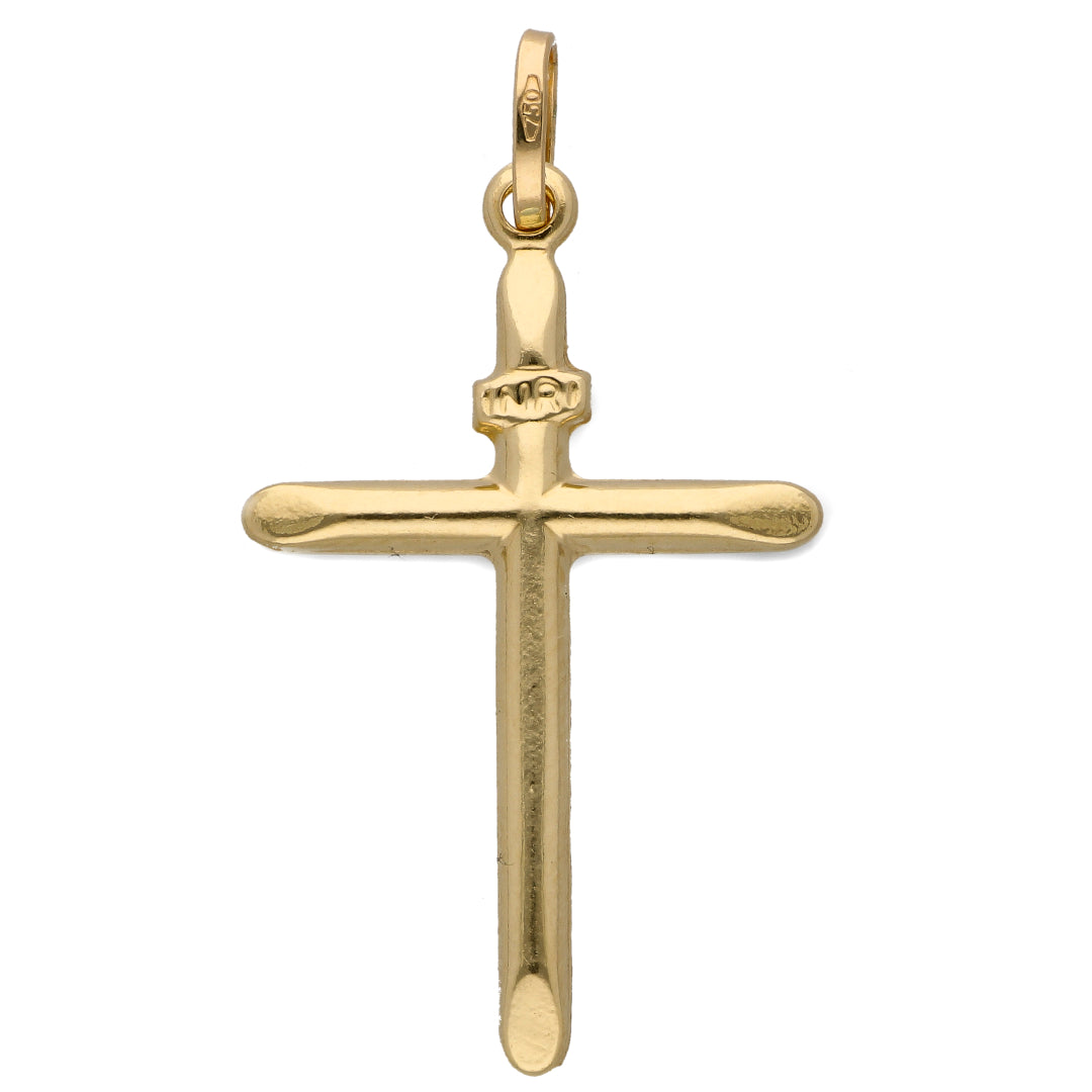 Gold Cross Shaped Pendant 18KT - FKJPND18KU6618