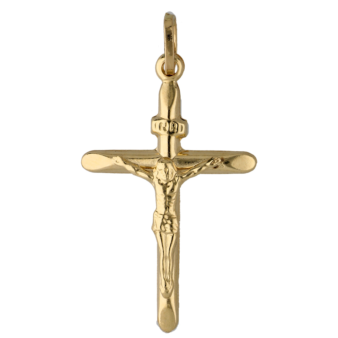 Gold Cross Shaped Pendant 18KT - FKJPND18KU6619