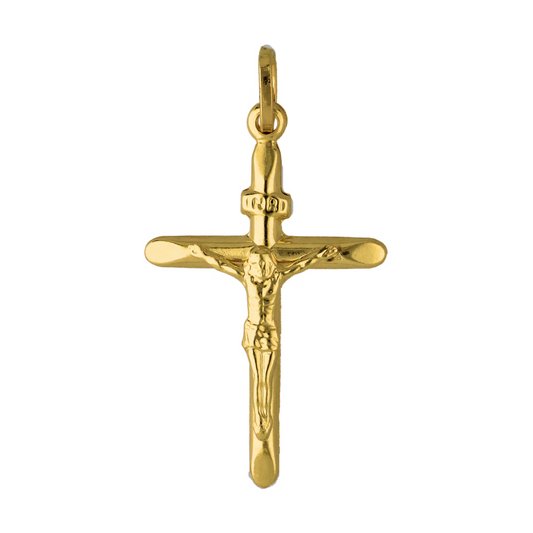 Gold Cross Shaped Pendant 18KT - FKJPND18KU6619