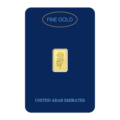 Dubai 1 Gram Pure 999.9 Fine Gold Bar - FKJGBR24K2240