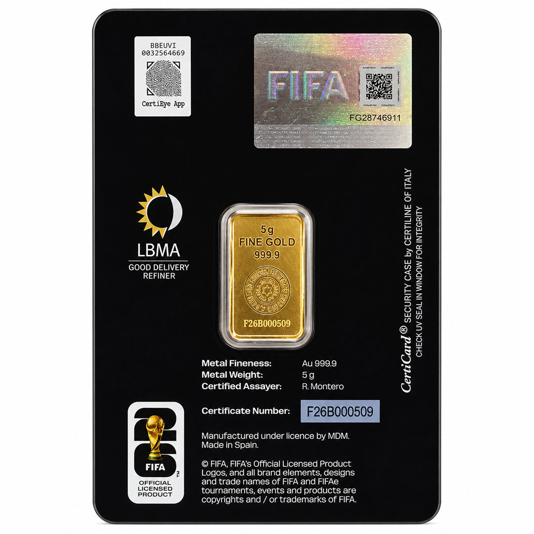 FIFA World Cup 26 5 Gram Gold Bar 24KT - FKJGBR24K6966