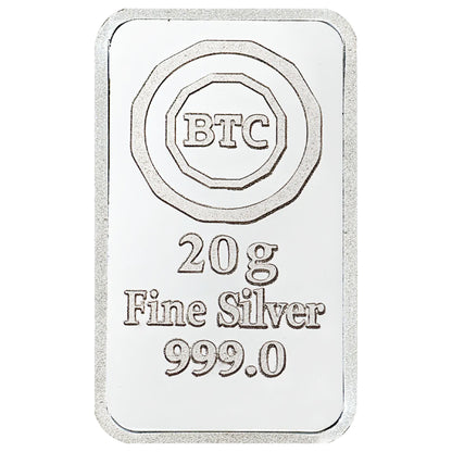 BTC Round Design 20 Grams Silver Bar - FKJGBRSL6917