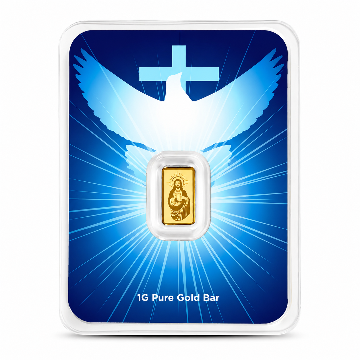 Blessings of Jesus Christ 1 Gram Gold Bar 24KT - FKJGBR24K6954