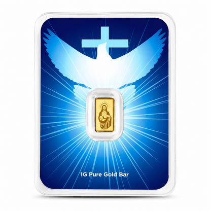 Blessings of Jesus Christ 1 Gram Gold Bar 24KT - FKJGBR24K6954