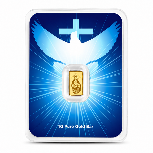 Blessings of Jesus Christ 1 Gram Gold Bar 24KT - FKJGBR24K6954